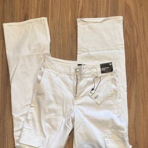 Womens Express High-Rise White Jeans